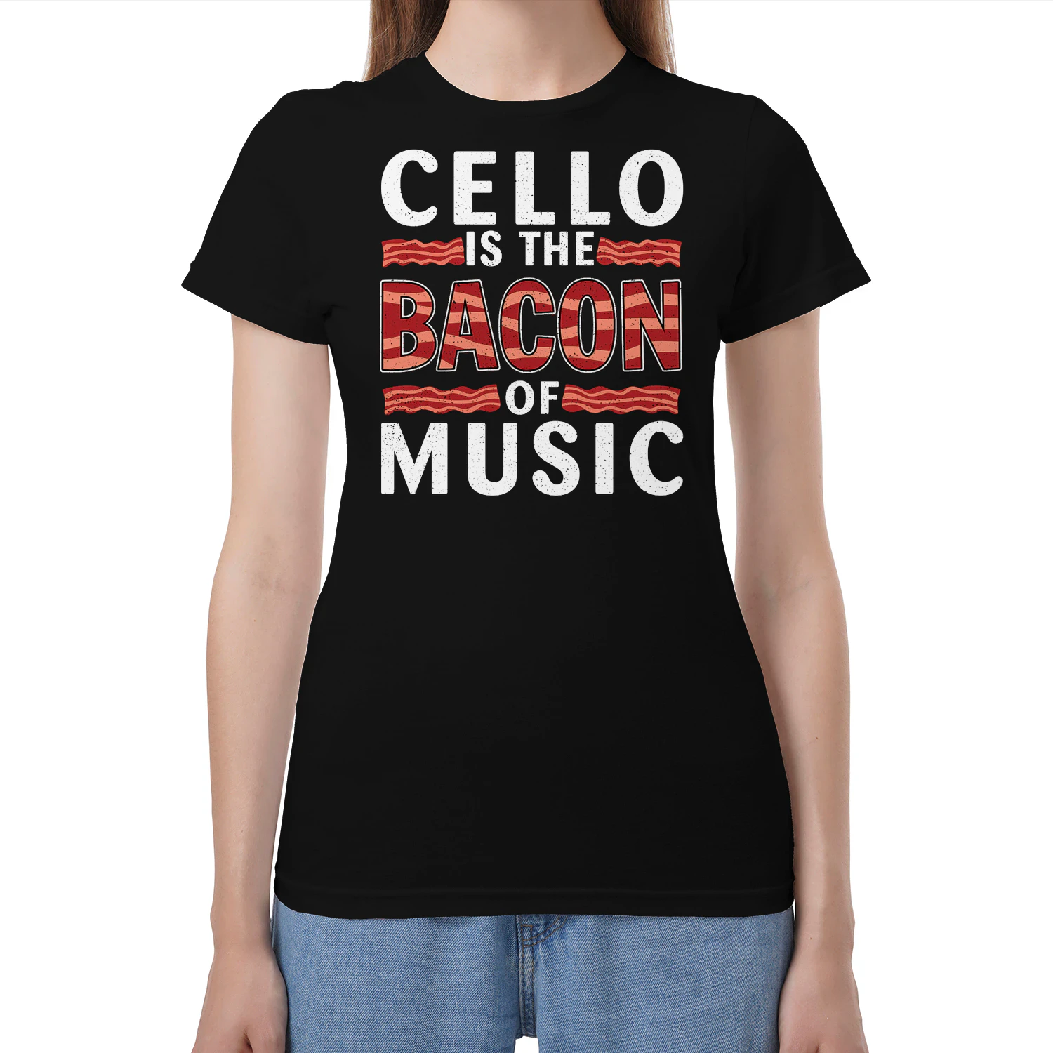Cello Is The Bacon Of Music T-Shirt – Funny Cellist Gift