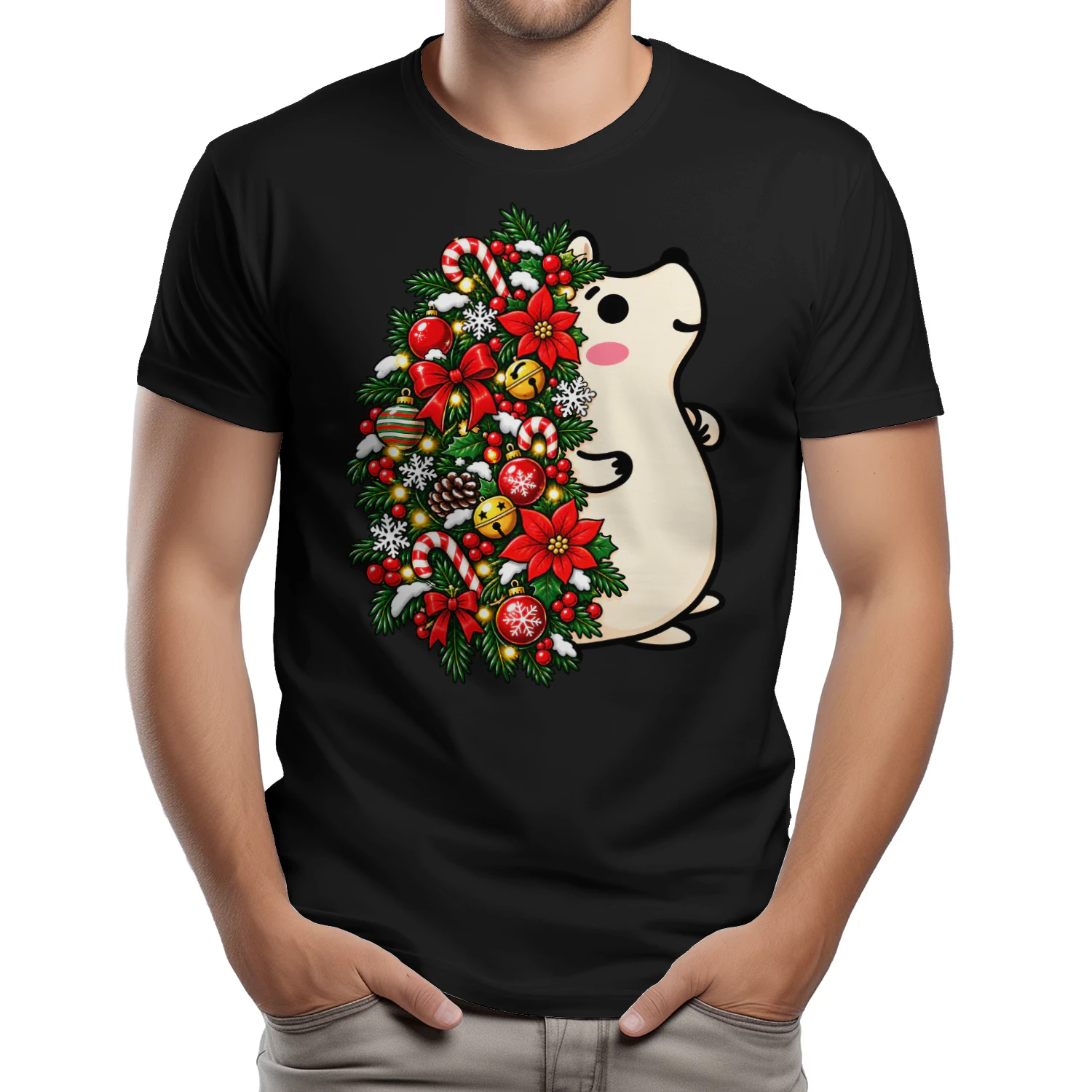 Bring ein Lächeln in die Weihnachtszeit – Süßer Weihnachtsigel 🦔🎄❤️ – Jetzt sichern! Unisex T-Shirt