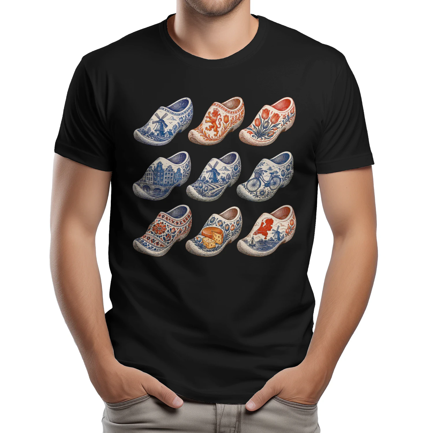 Stap in Nederlandse Traditie – Vintage Nederlandse Klompen Collectie 🇳🇱🩴🌷 – Heritage Collection Unisex T-Shirt