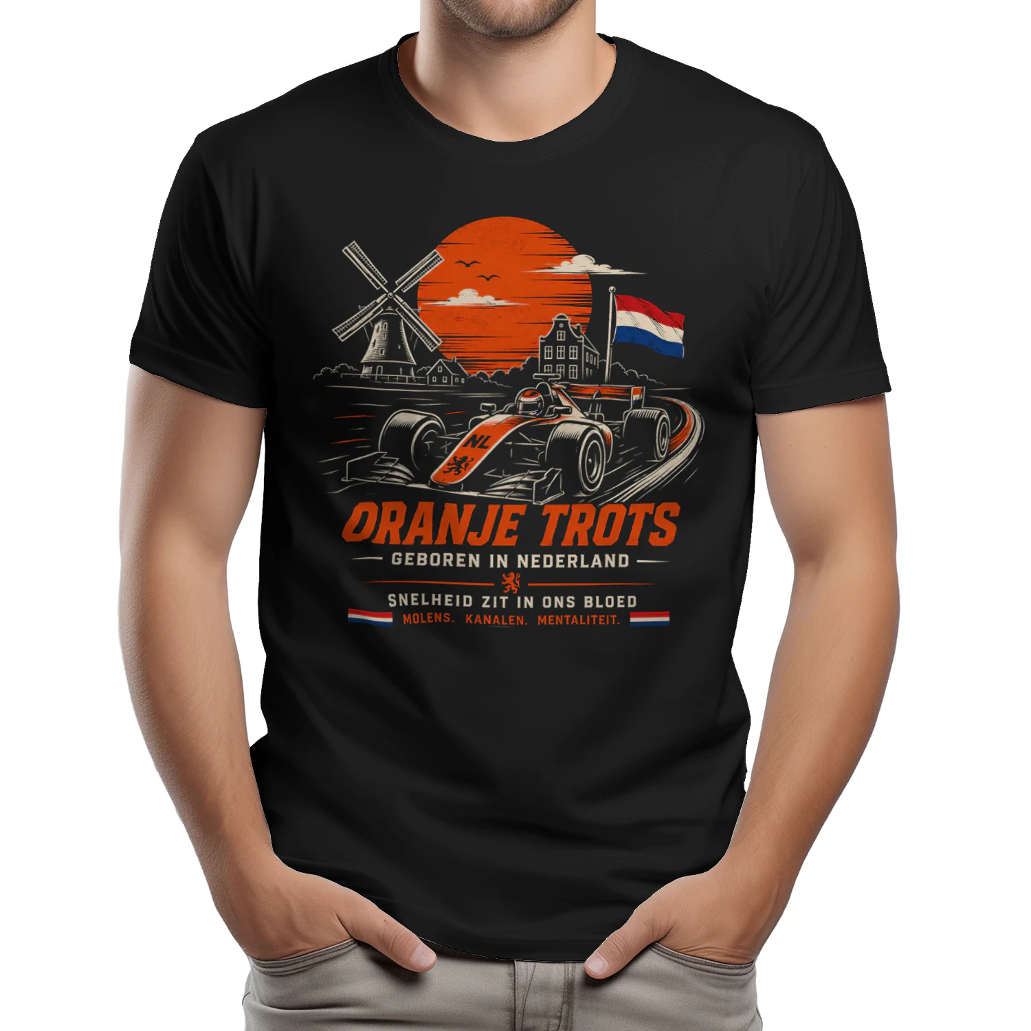 Vol Gas Vooruit – Nederlandse Racing & Oranje Trots 🏎️🧡 – Limited Edition Unisex T-Shirt
