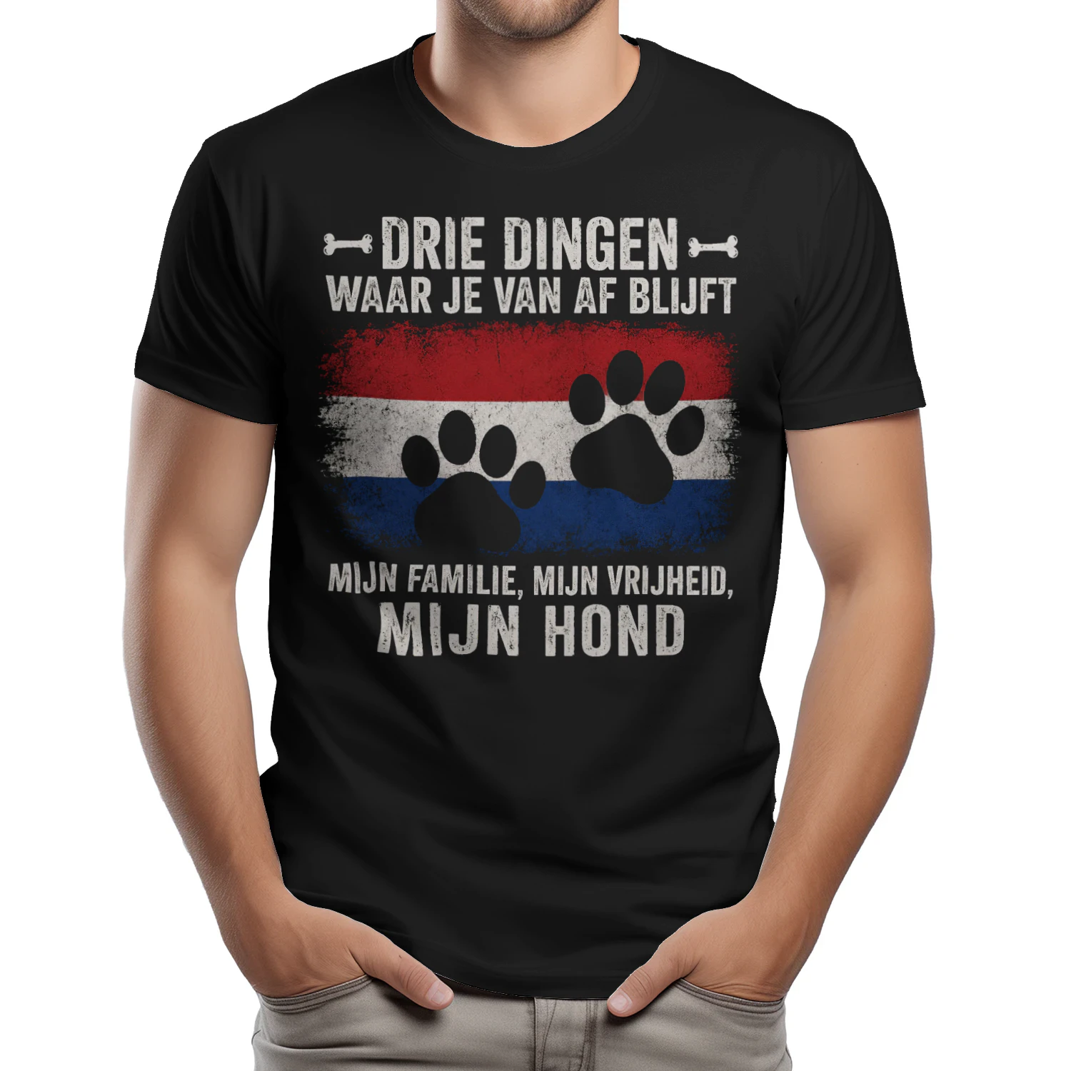 Blijf Ervan Af – Nederlandse Hondenliefhebber Patriot Design 🐶🇳🇱 – Exclusieve Uitgave Unisex T-Shirt