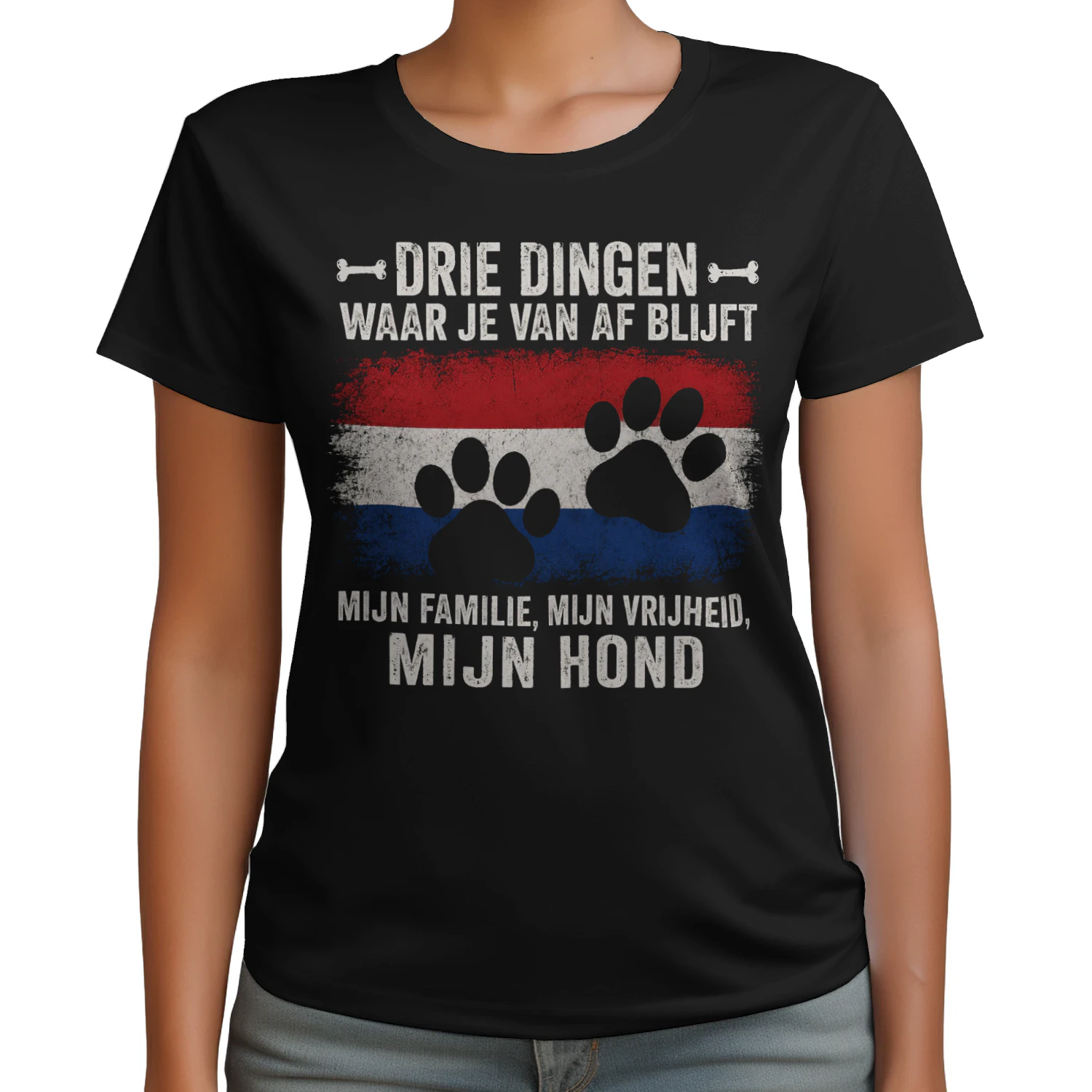 Blijf Ervan Af – Nederlandse Hondenliefhebber Patriot Design 🐶🇳🇱 – Exclusieve Uitgave Unisex T-Shirt