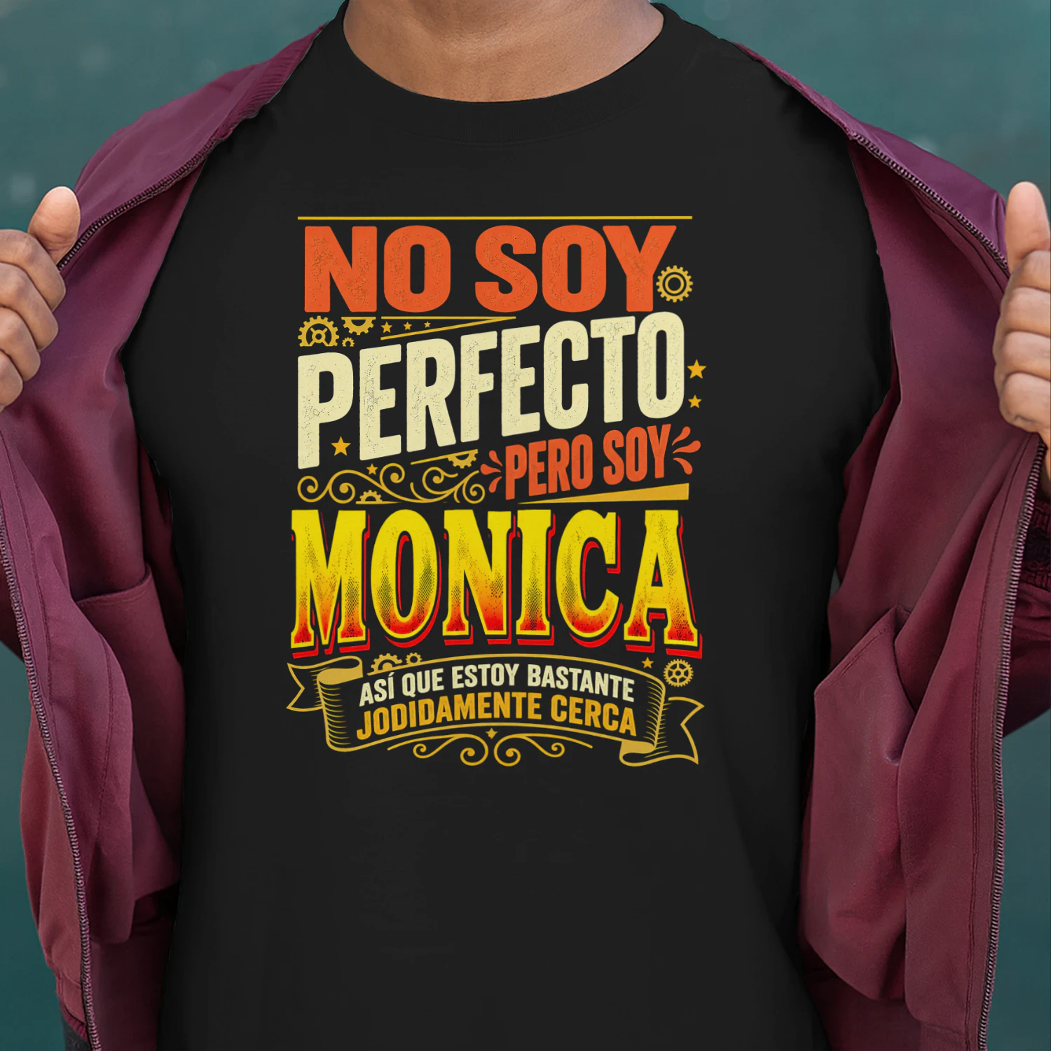 ES1N5S1585 - Apellido Monica Divertido