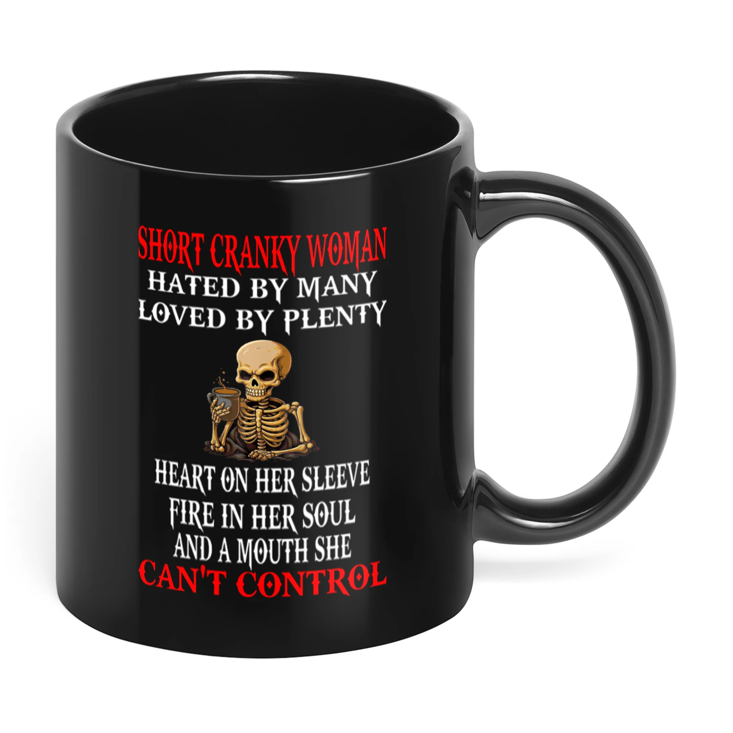 Short Cranky Woman Skull