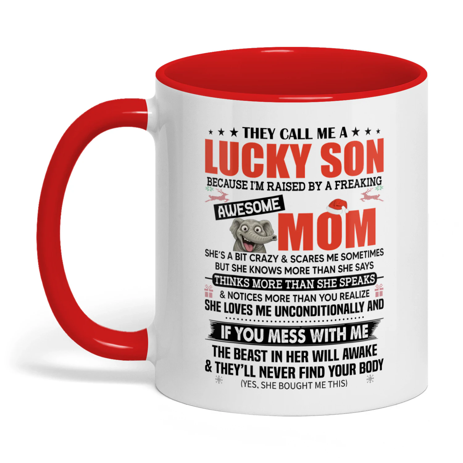 They Call Me A Lucky Son Because Mom Elephant