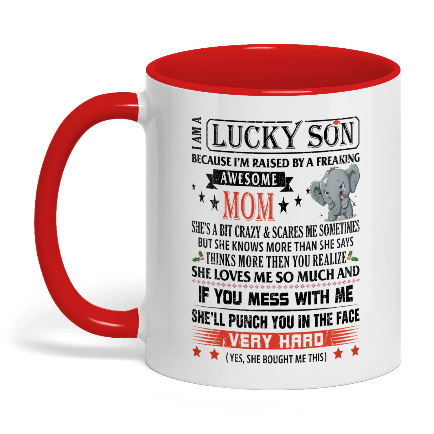 I Am A Lucky Son Because I'm Raised Mom Elephant