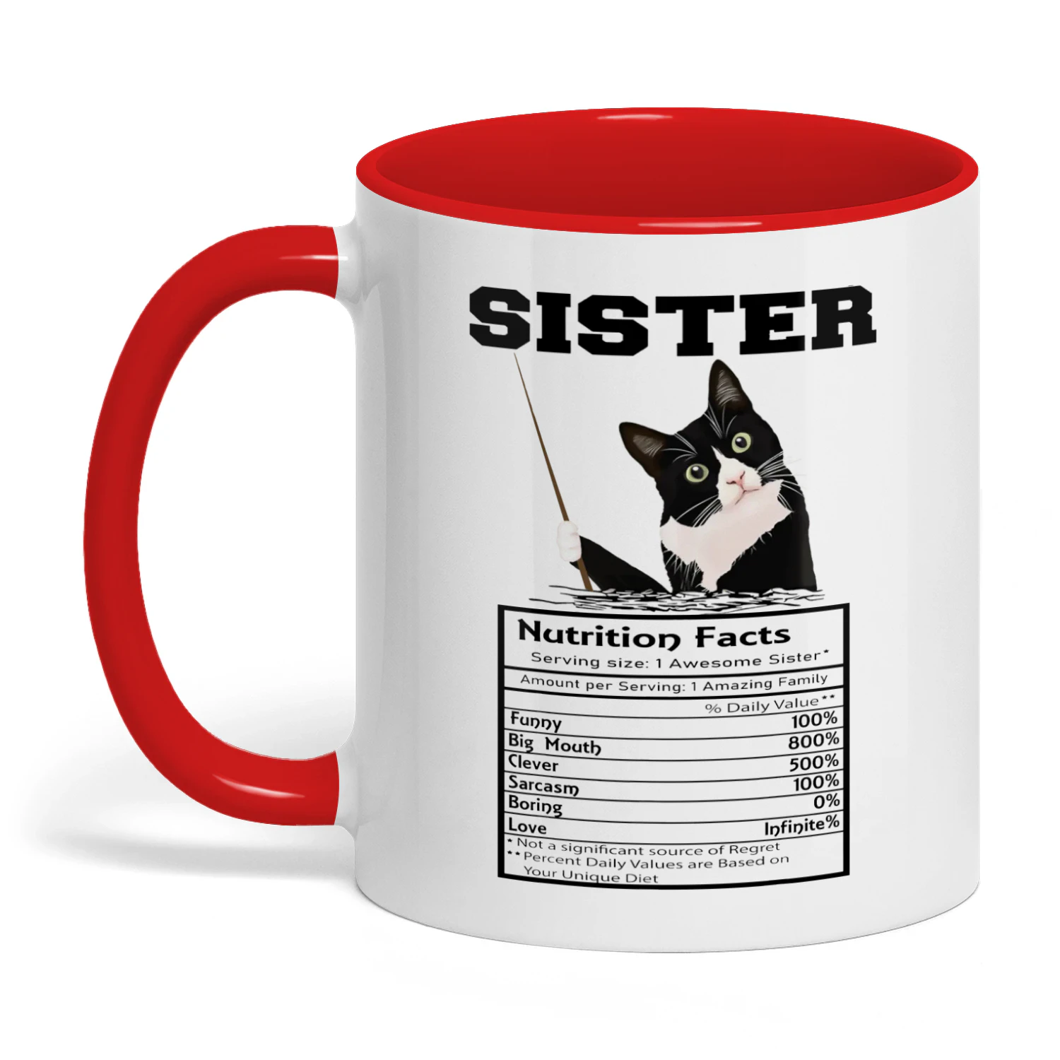 Sister Nutrition Facts Serving Size I Awesome Cat