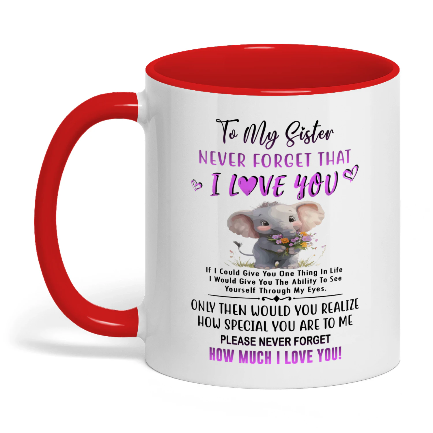 To My Sister Never Forget That I Love You If I Elephant