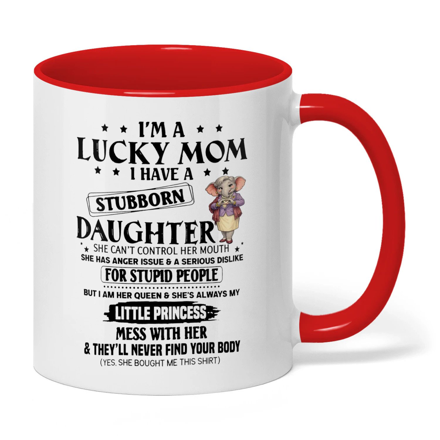 I'm A Lucky Mom I Have A Stubborn Daughter Elephant