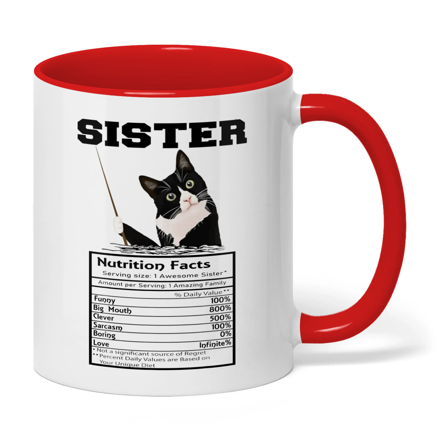 Sister Nutrition Facts Serving Size I Awesome Cat