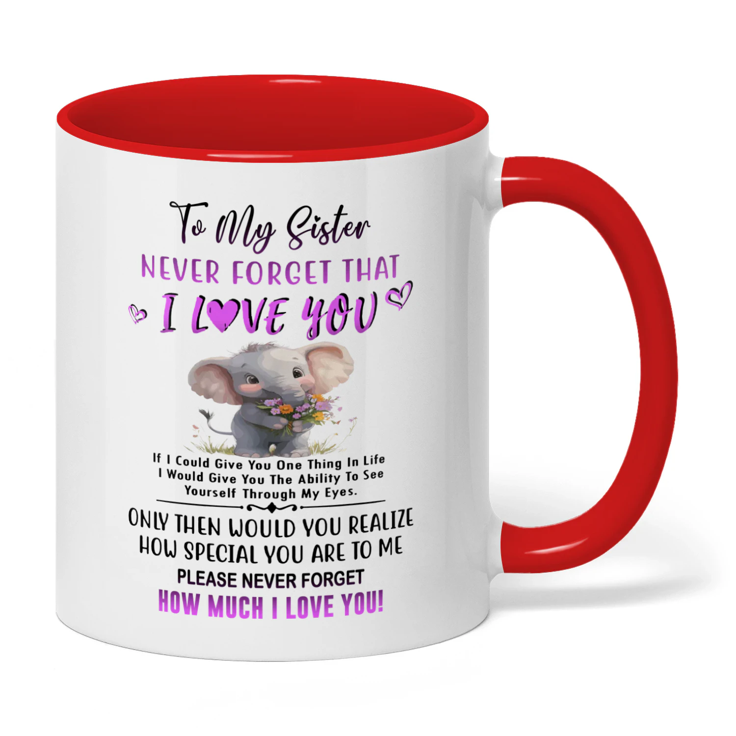 To My Sister Never Forget That I Love You If I Elephant