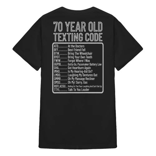 70 Year Old Texting Code