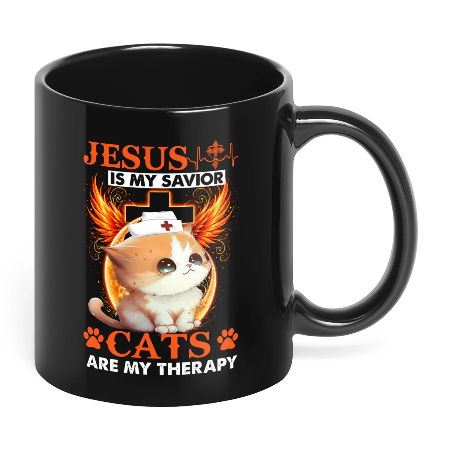 Jesus Is My Savior Cats Are My Cat