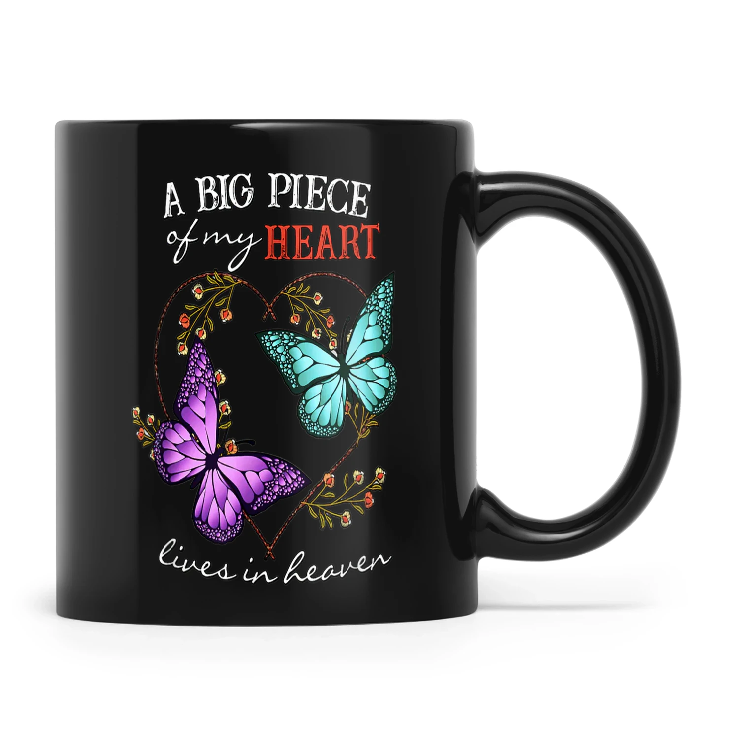 A Big Piece Of My Heart Lives In Heaven Butterffy
