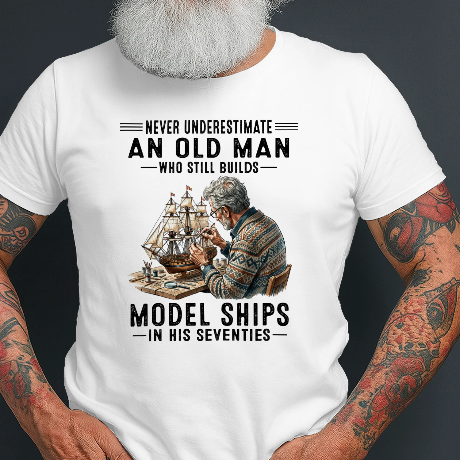 Never Underestimate An Old Man Who Still Builds Model Ships In His Seventies