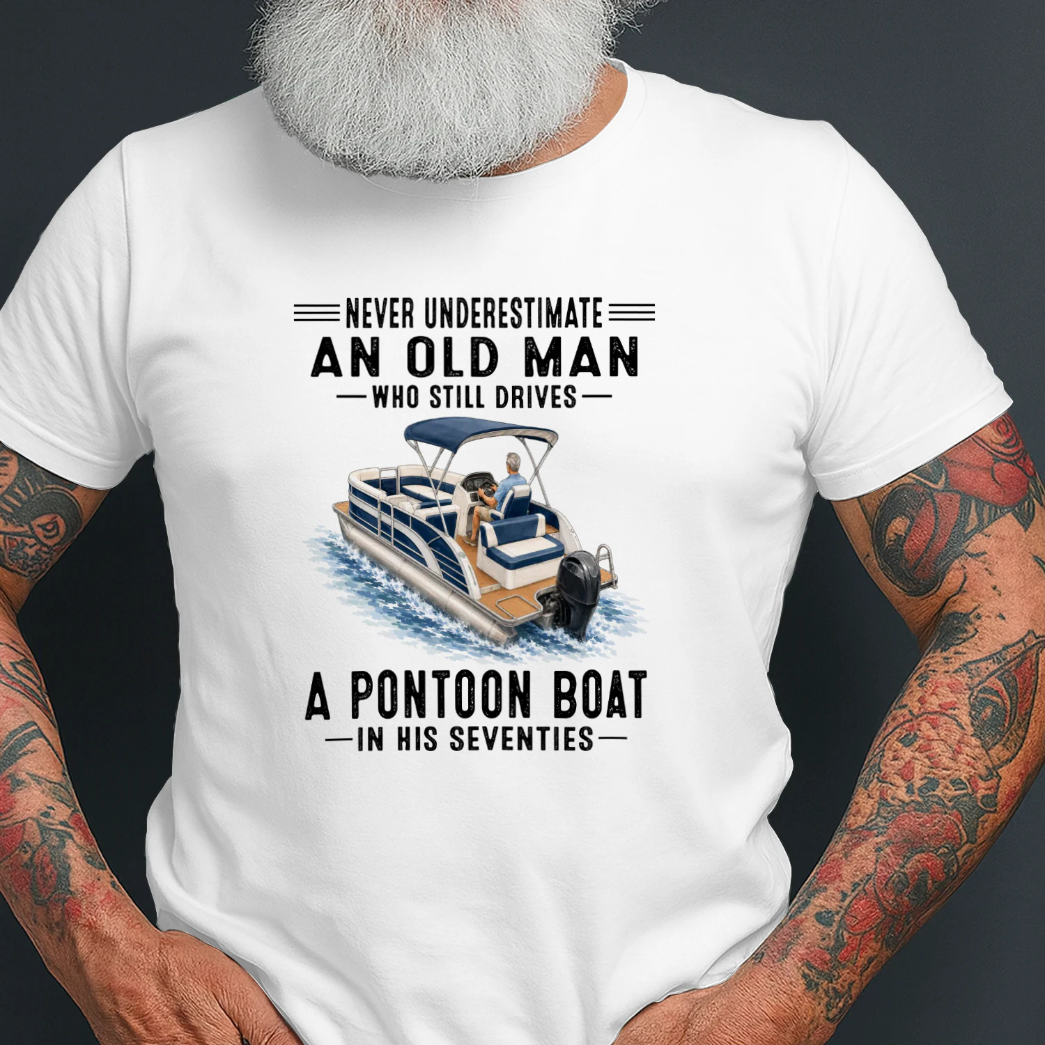 V1 Never Underestimate An Old Man Who Still Drives A Pontoon Boat In His Seventies