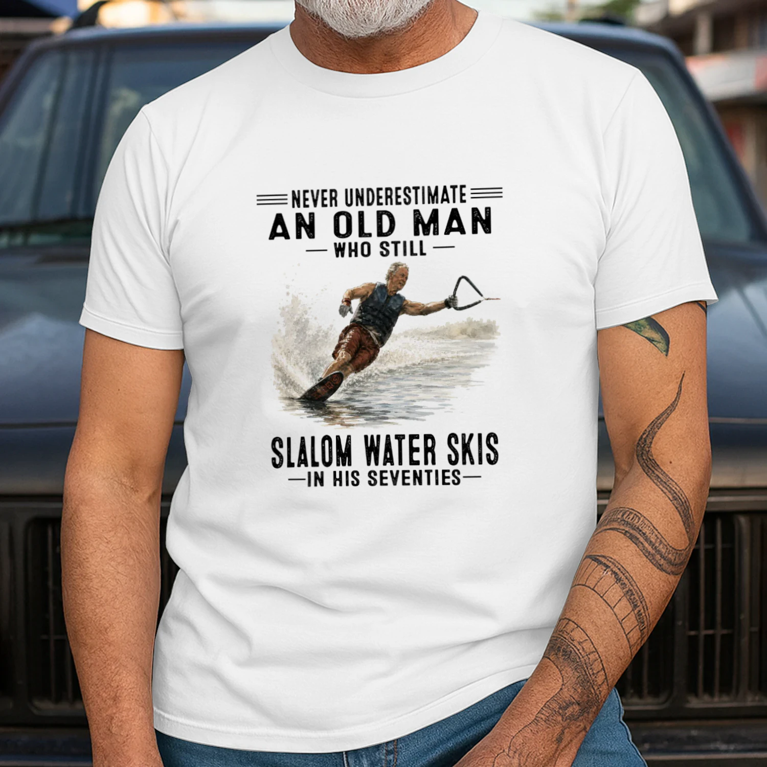 V1 Never Underestimate An Old Man Who Still Slalom Water Skis In His Seventies
