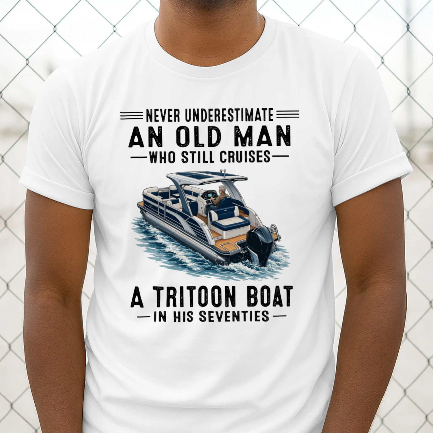 Never Underestimate An Old Man Who Still Cruises A Tritoon Boat in His Seventies