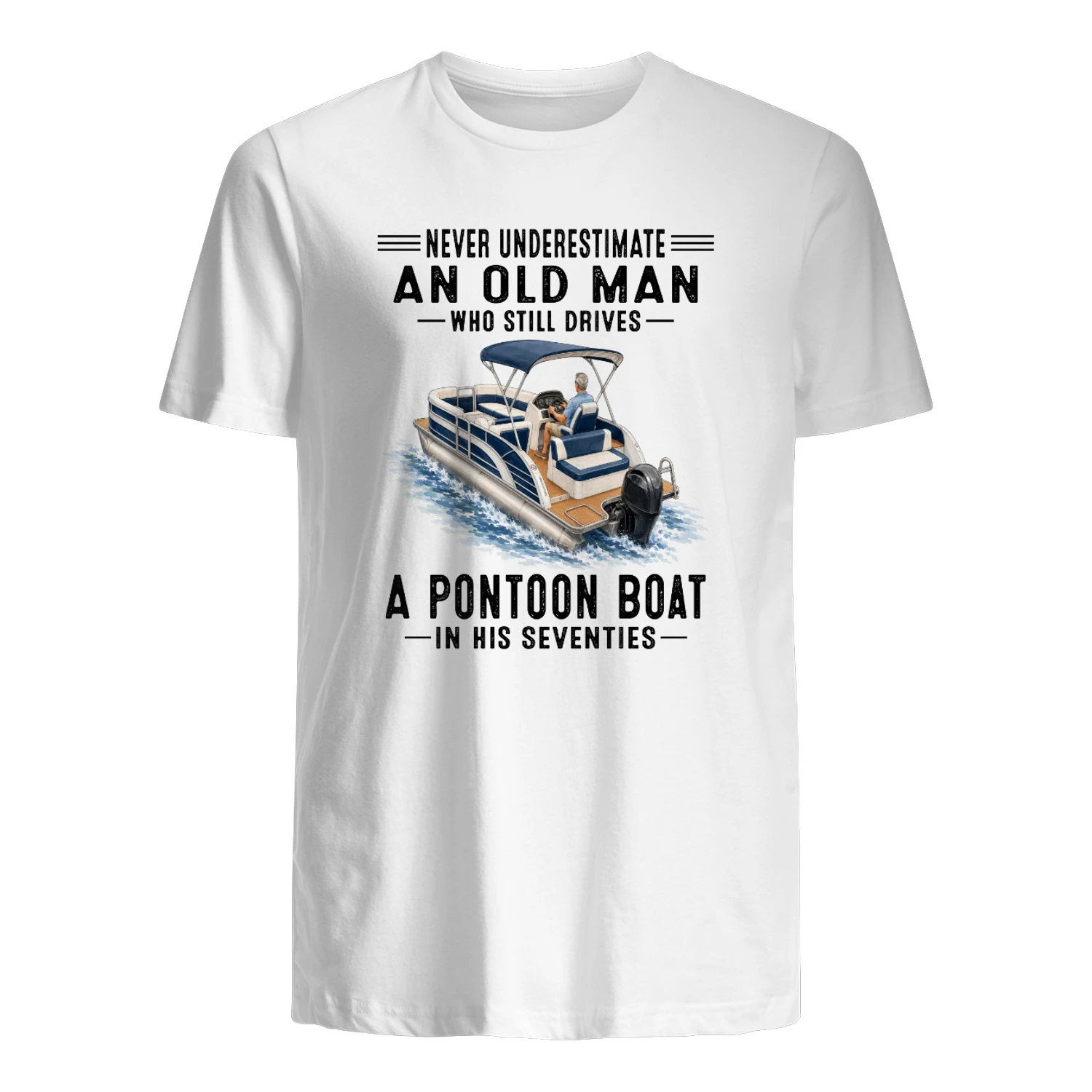 V1 Never Underestimate An Old Man Who Still Drives A Pontoon Boat In His Seventies
