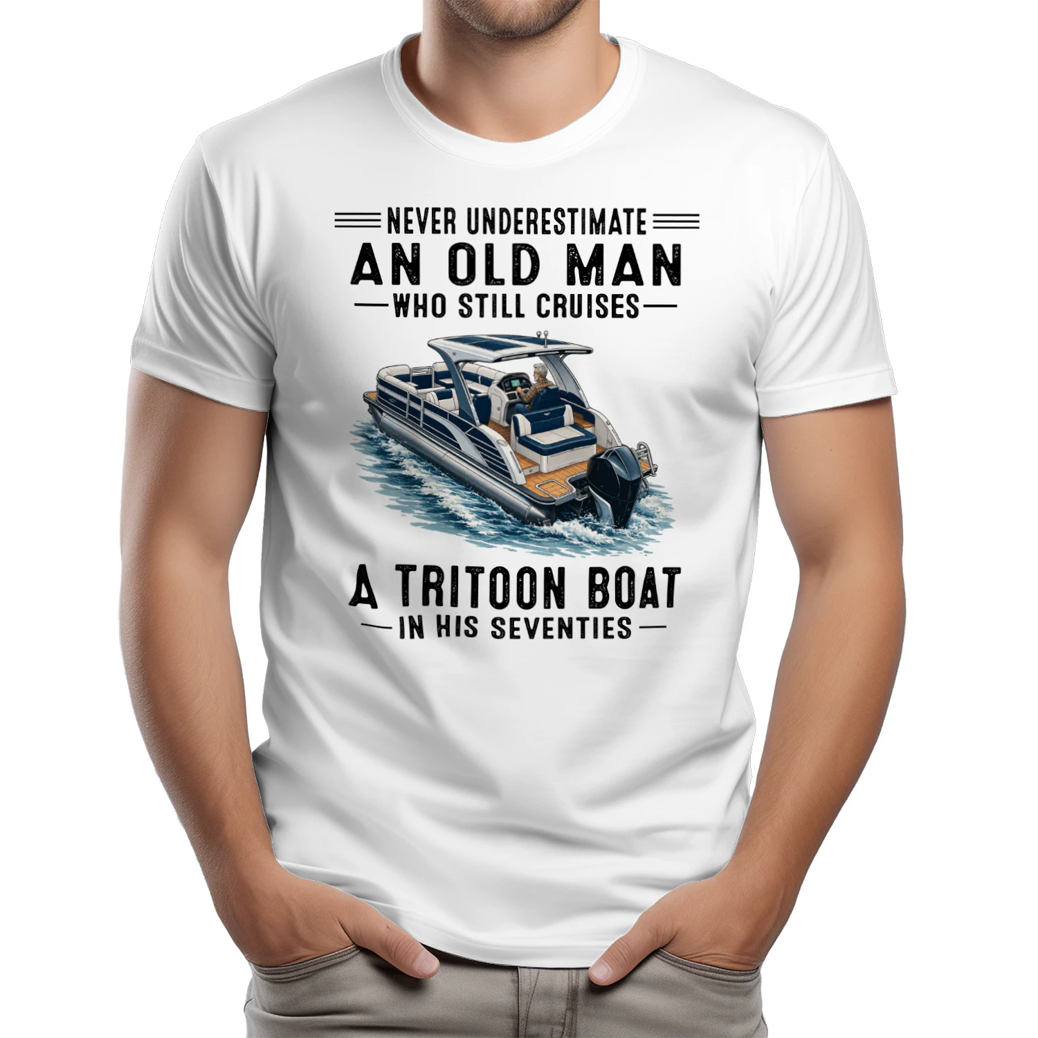 Never Underestimate An Old Man Who Still Cruises A Tritoon Boat in His Seventies