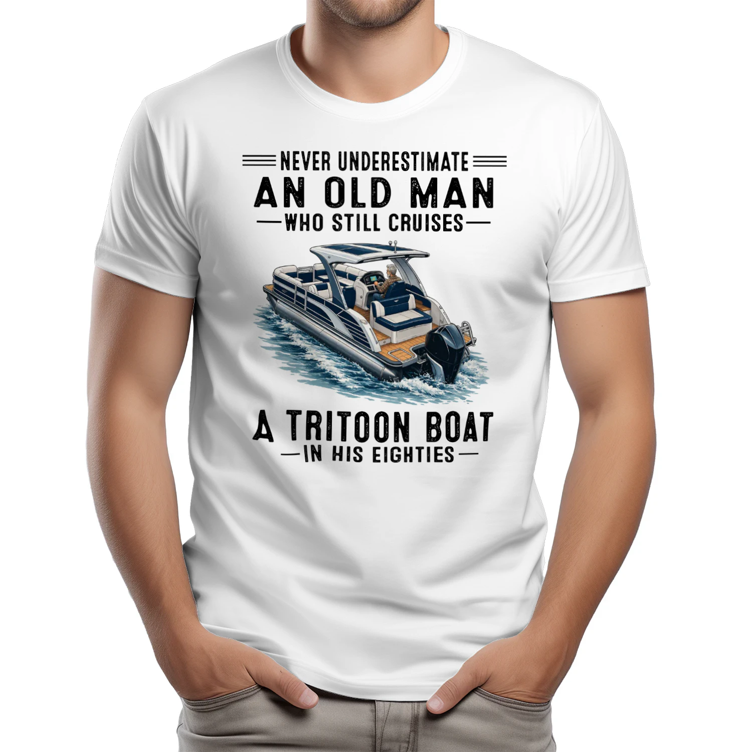Never Underestimate An Old Man Who Still Cruises A Tritoon Boat in His Eighties