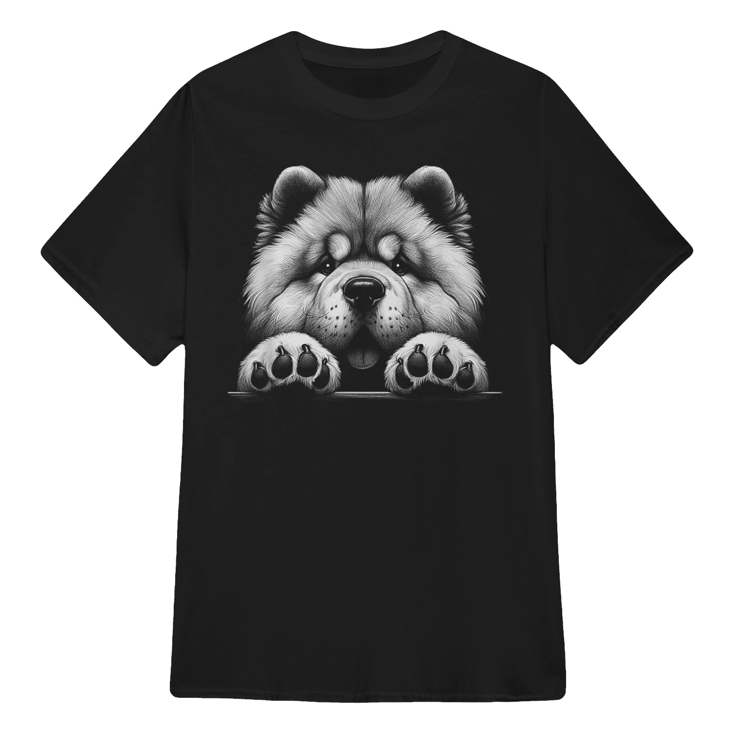 Cute Fluffy Chow Chow Sketch 