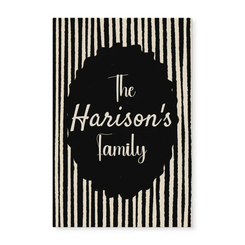Custom Family Name Canvas Wall Art