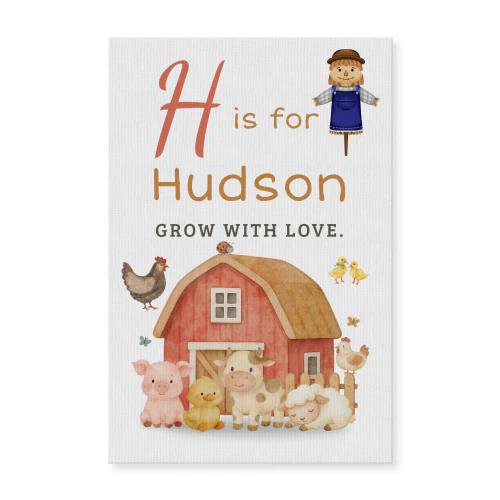 Farm Nursery Custom Name Wall Art