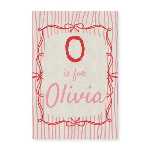 Custom Name Striped Pattern Canvas Boy Copy