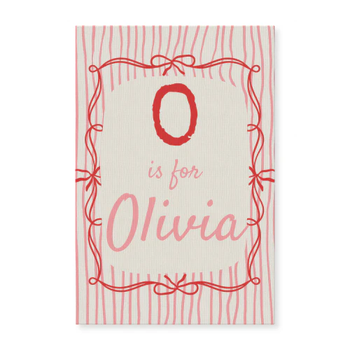Custom Name Striped Pattern Canvas Boy Copy