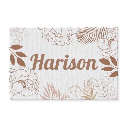 Custom Family Last Name With flowers