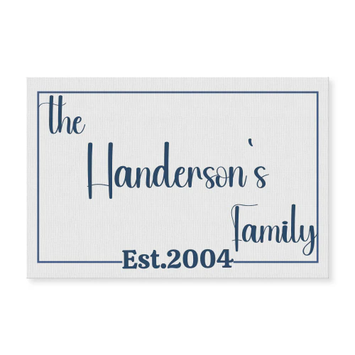 Custom Family Last Name With Est