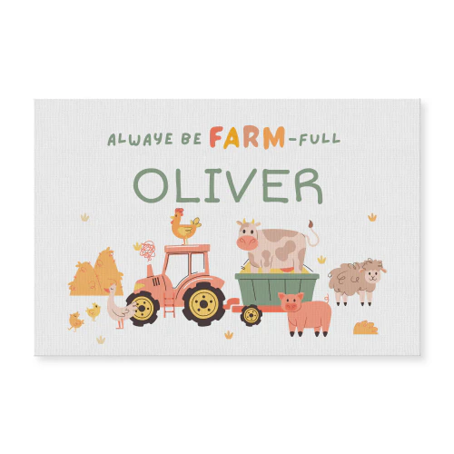 Farm Nursery Custom Name Wall Art Copy