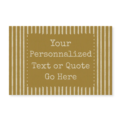 Custom Wall Art with Your Text on Canvas Stripe Pattern