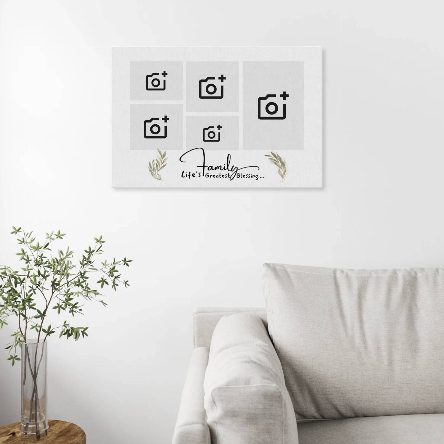 Custom Photo Collage Canvas Landscape S