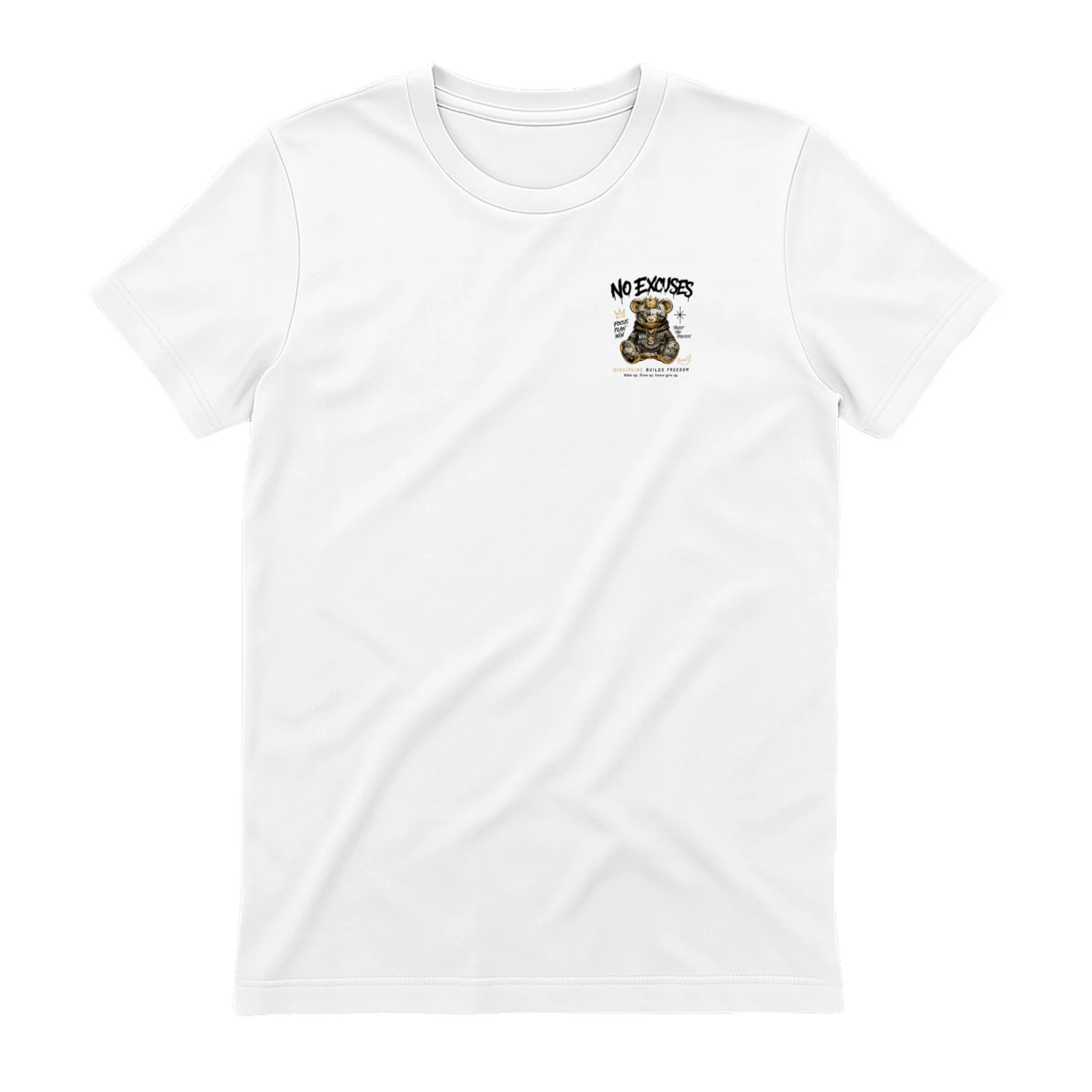 No Excuses™ Crown Bear Streetwear T-Shirt