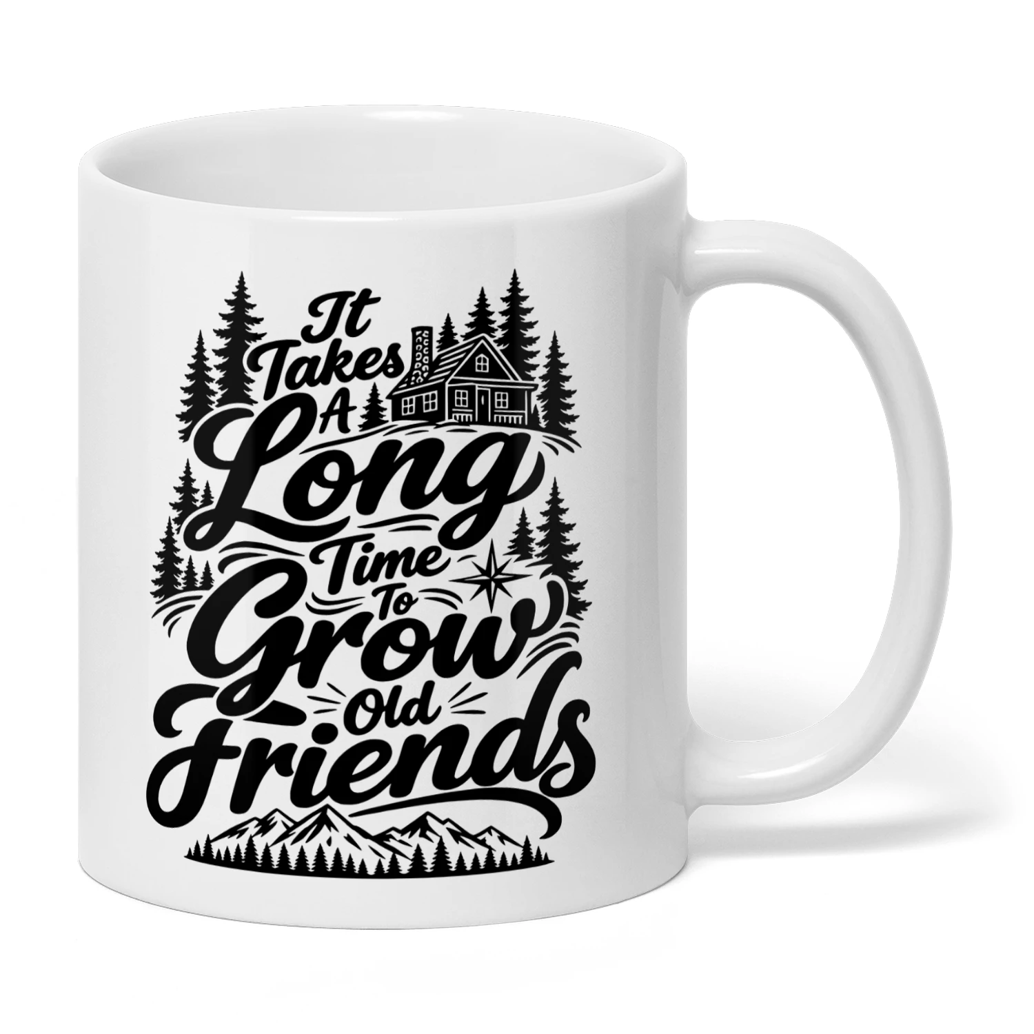 It Takes a Long Time to Grow Old Friends Mug