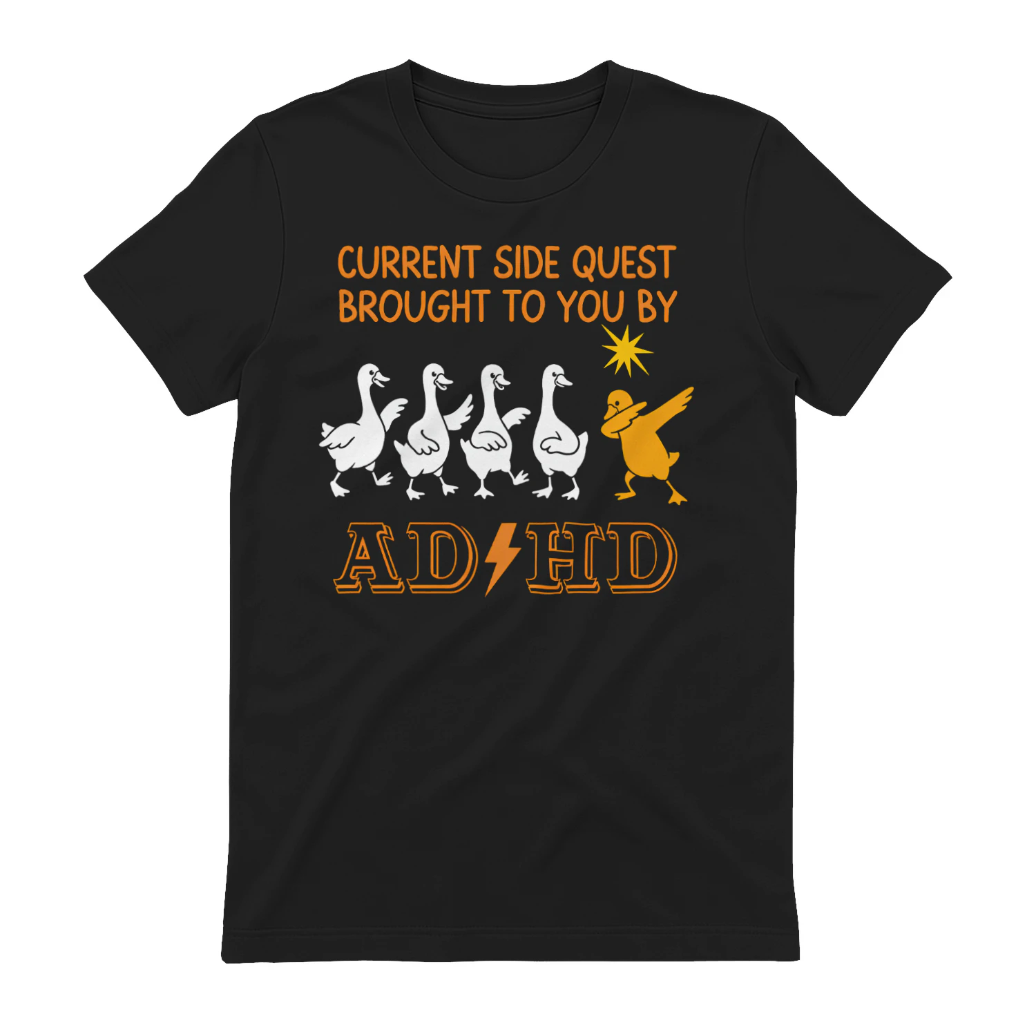 Funny ADHD Side Quest T-Shirt, Current Side Quest Brought To You By ADHD Shirt, Neurodivergent Humor Tee, Gamer ADHD Gift, Mental Health Graphic Tee, Unisex Shirt