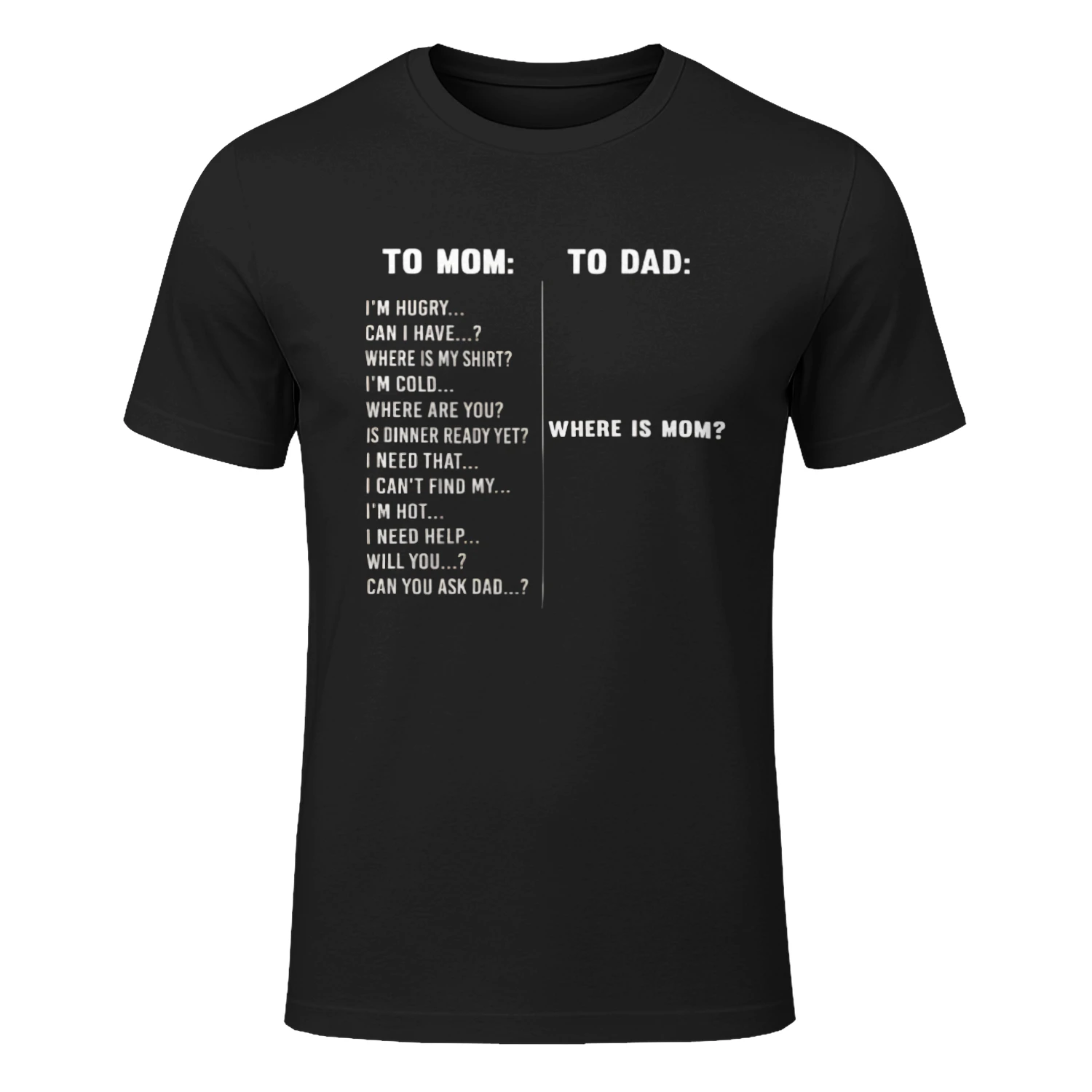 mom versus dad | funny mothers day gift for mothers day T-Shirt