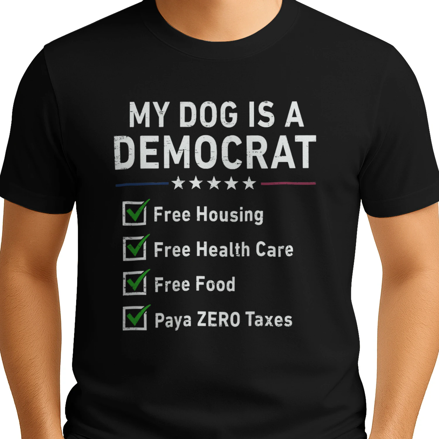 My Dog is A Democrat Free Housing Funny T-Shirt