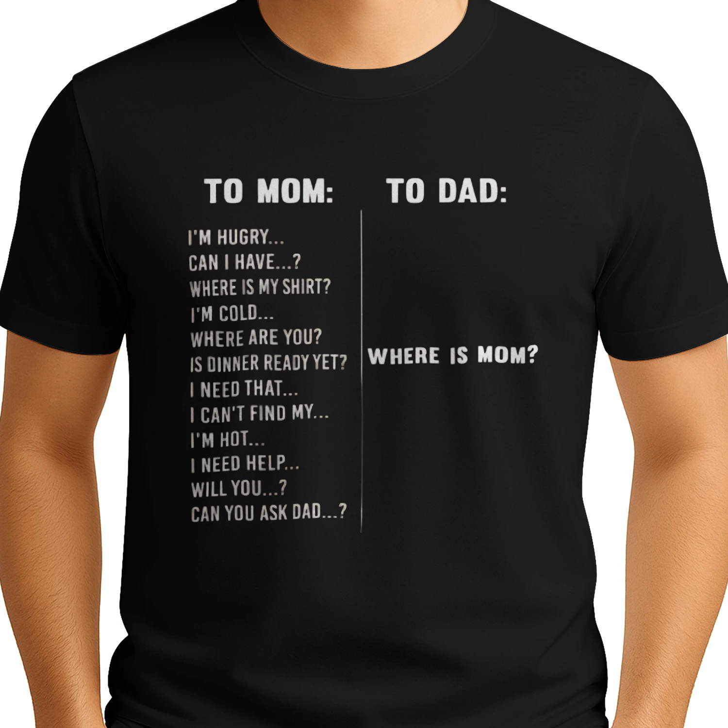 mom versus dad | funny mothers day gift for mothers day T-Shirt