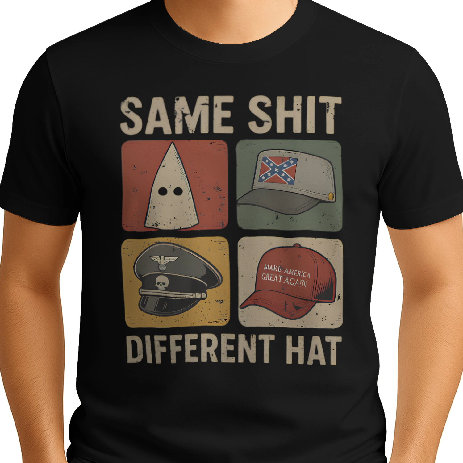 Same Shit Different Hat Retro Vintage Funny Jokes Men Women Classic T-Shirt