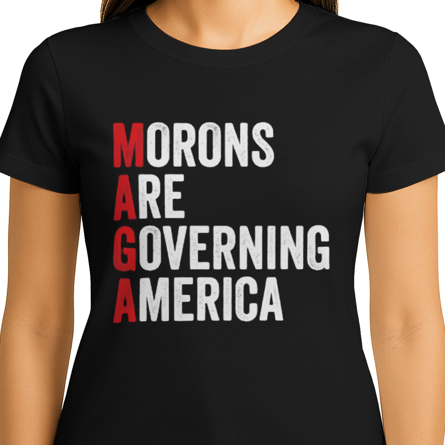 Funny Anti Trump Morons are Governing America 45 47 T-Shirt for Men Women T-shirt