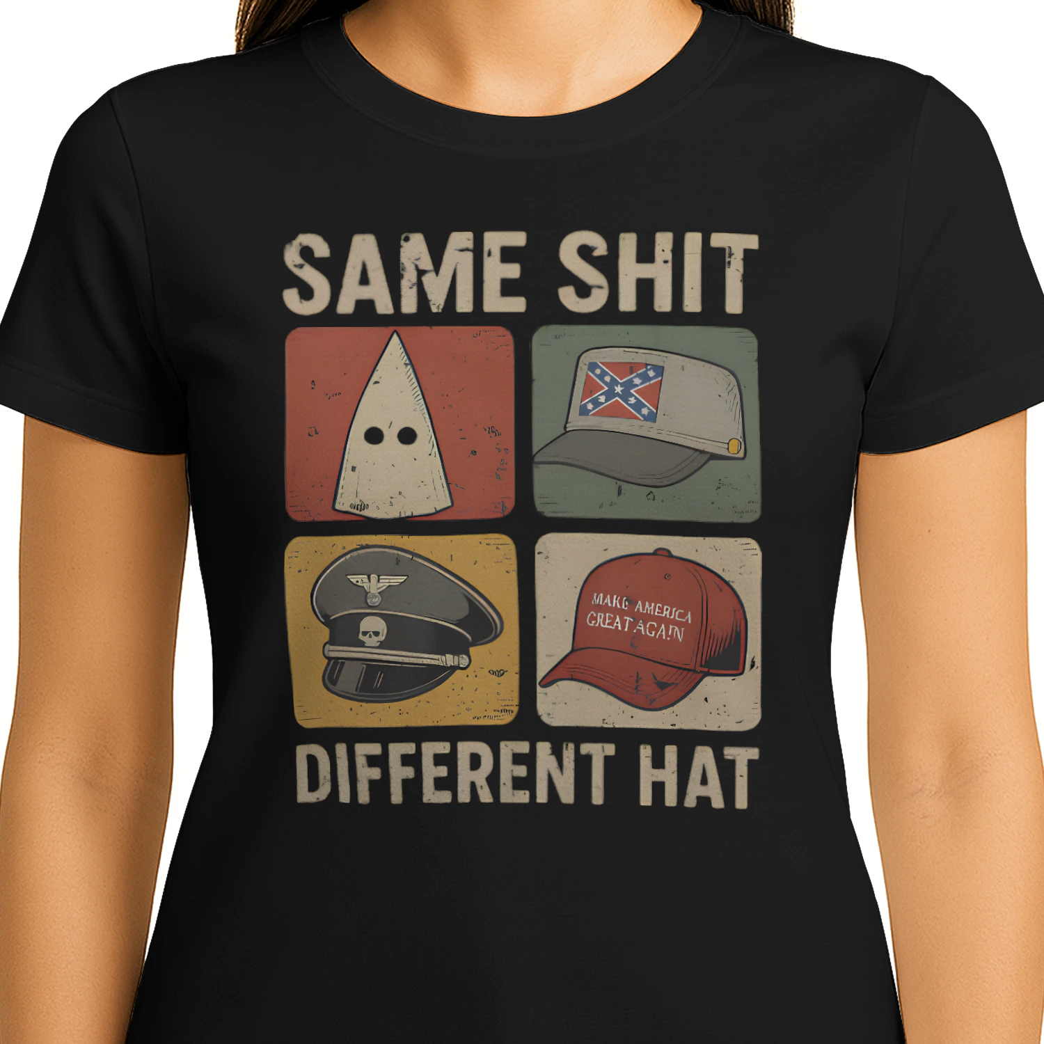 Same Shit Different Hat Retro Vintage Funny Jokes Men Women Classic T-Shirt