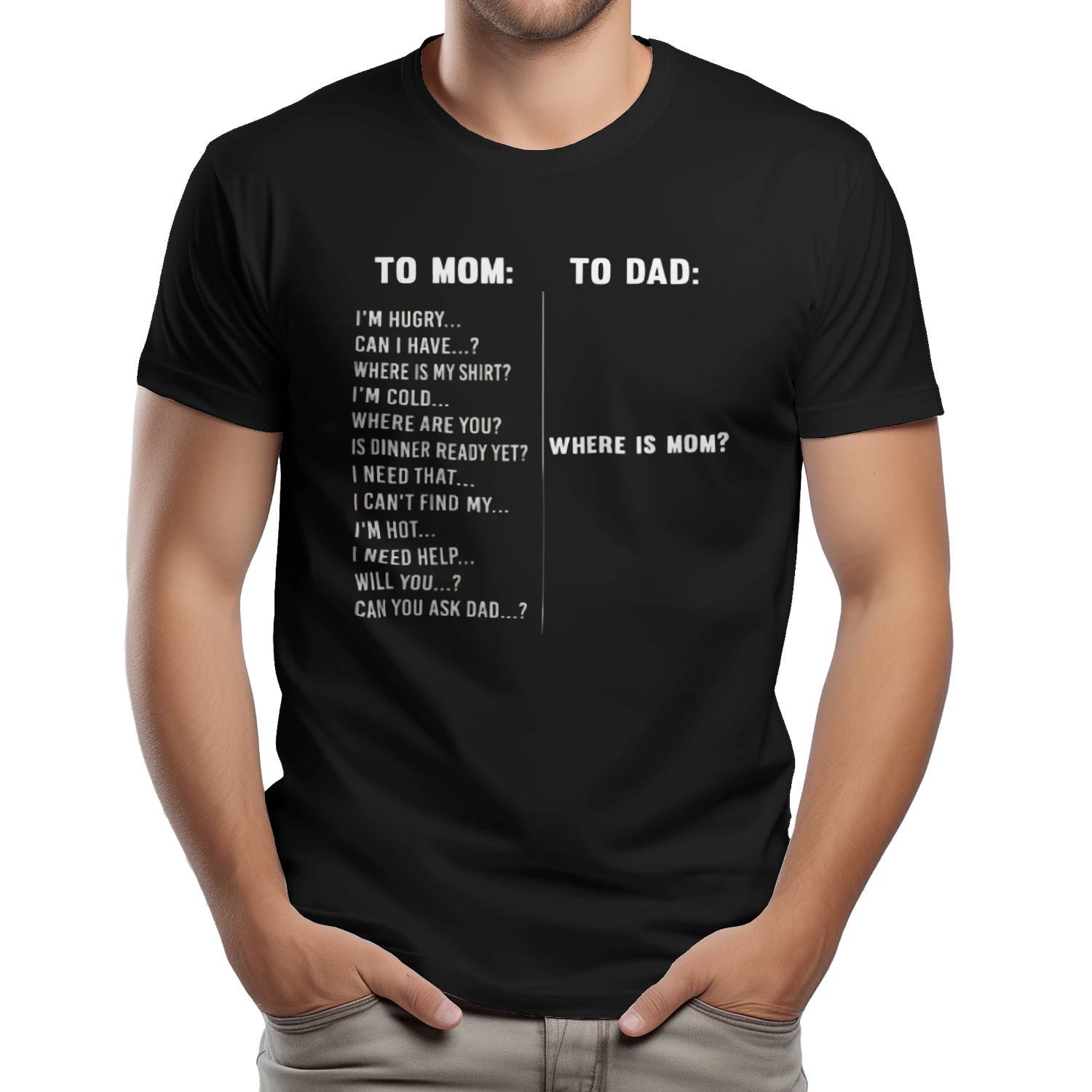 mom versus dad | funny mothers day gift for mothers day T-Shirt