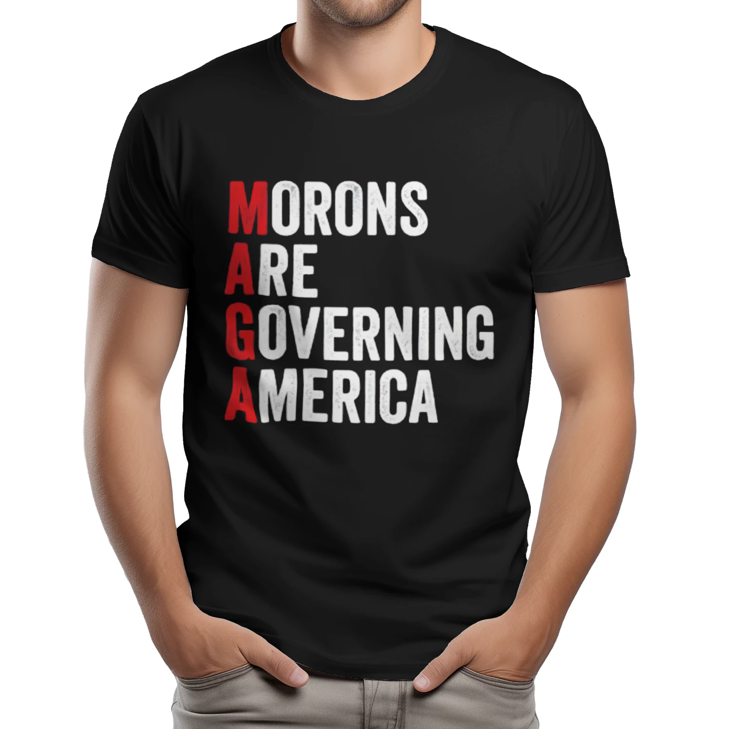 Funny Anti Trump Morons are Governing America 45 47 T-Shirt for Men Women T-shirt