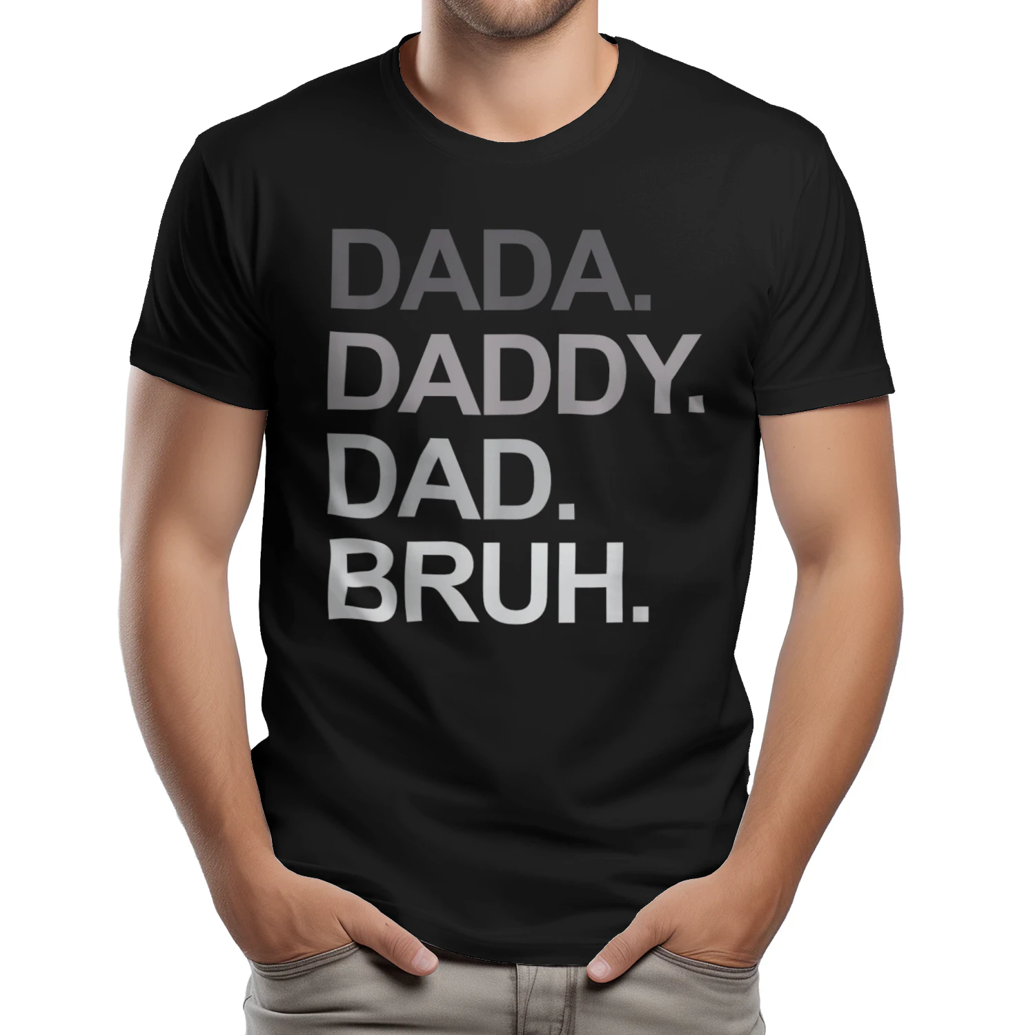 Dada Daddy Dad Bruh Funny Husband Dad Father's Day Mens T-Shirt