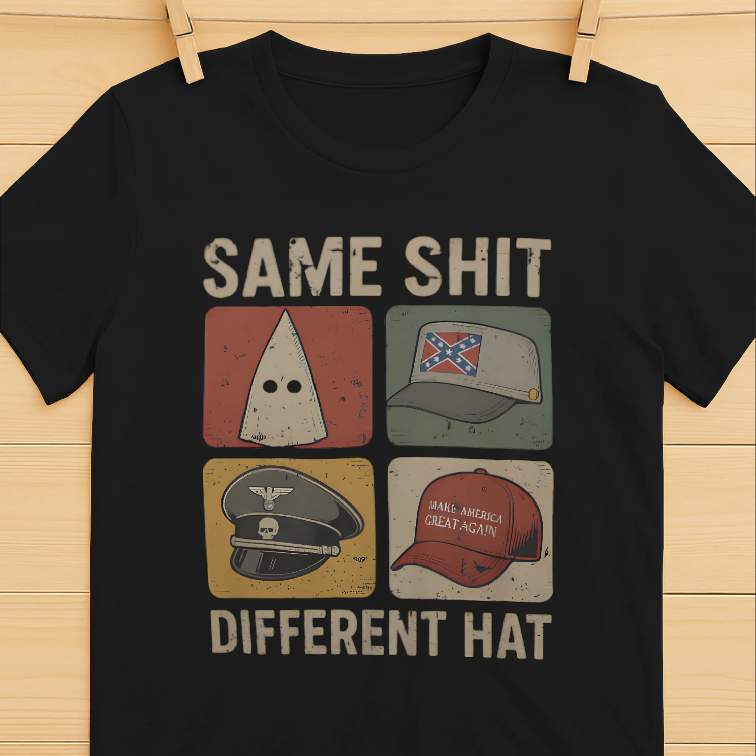 Same Shit Different Hat Retro Vintage Funny Jokes Men Women Classic T-Shirt