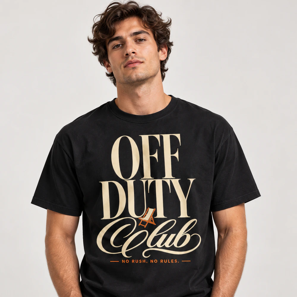 Off Duty Club Unisex Graphic T-Shirt | No Rush No Rules