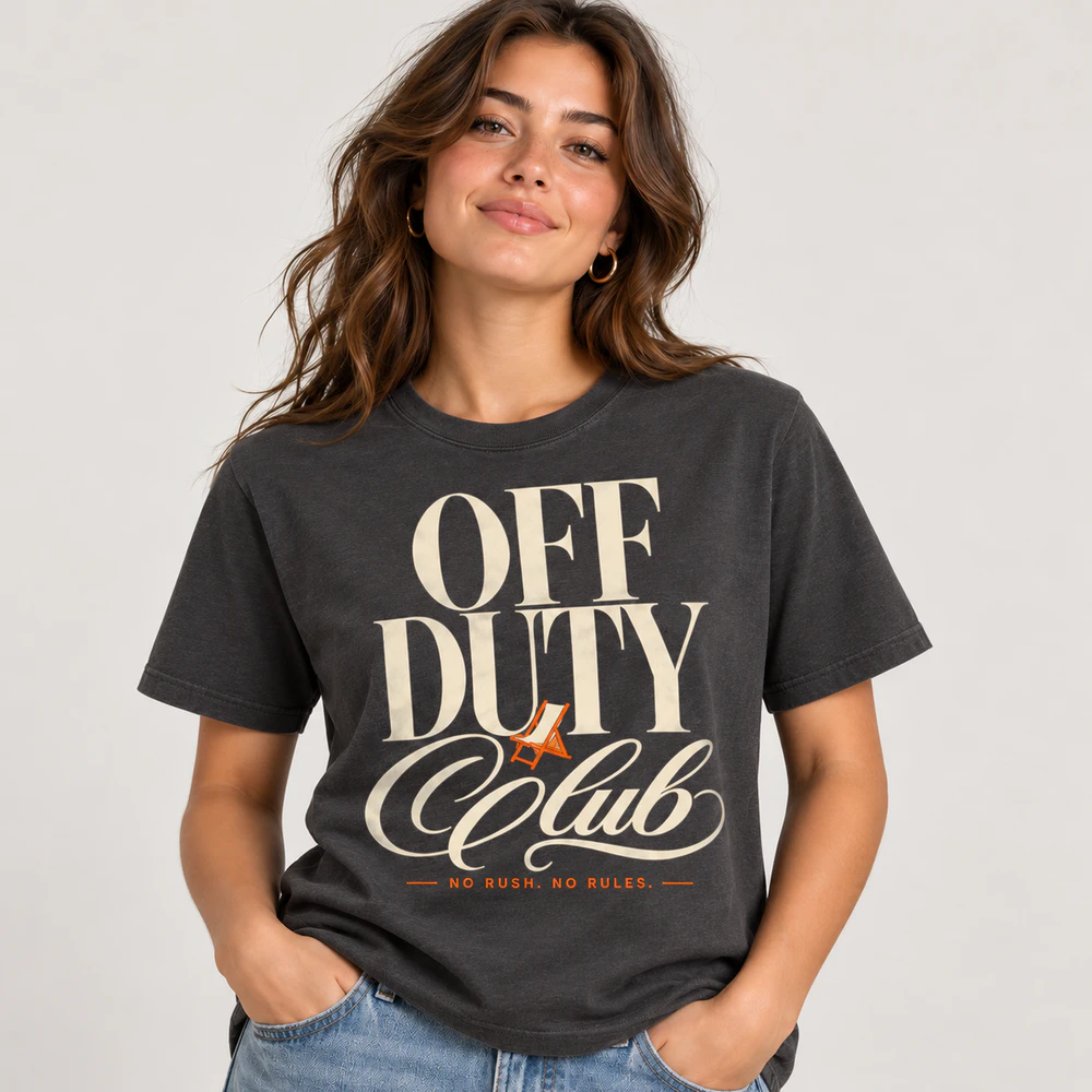 Off Duty Club Unisex Graphic T-Shirt | No Rush No Rules